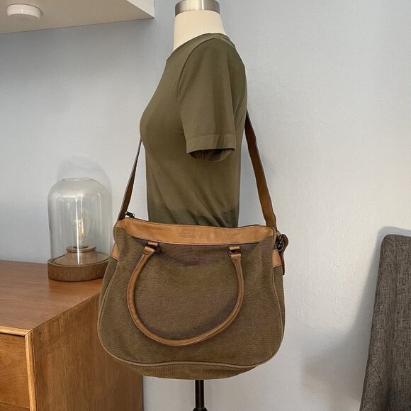 ateliers PENELOPE Handbags - ateliers PENELOPE Canvas & Leather Shoulder Bag Large